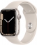 Часы Apple Watch Series 7, 45 мм, корпус из алюминия цвета «сияющая звезда», спортивный ремешок цвета «сияющая звезда» (MKN63)