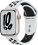 Часы Apple Watch Series 7, 41 мм, корпус из алюминия цвета «сияющая звезда», спортивный ремешок Nike цвета «чистая платина/чёрный» (MKN33)