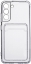 Чехол накладка силиконовая CTI для Samsung Galaxy S22 Plus (SM-S906B) прозрачный с карманом для карт