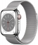 Apple Watch Series 8 Cellular, 41 мм, корпус из нержавеющей стали серебристого цвета, миланский сетчатый браслет серебристого цвета (ML753)