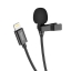 Микрофон проводной петличка HOCO L14 (Lighnting, 1.5м) черный купить