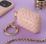 Чехол силиконовый Deppa Crystal с кольцом-карабином для Airpods Pro 47315 (розовый) 
