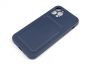 Чехол накладка силиконовый CTI для Apple iPhone 12 Pro (6.1) с защитой объектива камеры и карманом для карт (темно-синий) купить