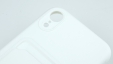 Чехол накладка силиконовый CTI для Apple iPhone XR (6.1) с защитой объектива камеры и карманом для карт (белый) цена