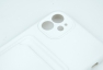 Чехол накладка силиконовый CTI для Apple iPhone 11 (6.1) с защитой объектива камеры и карманом для карт (белый) 