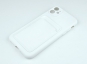 Чехол накладка силиконовый CTI для Apple iPhone 11 (6.1) с защитой объектива камеры и карманом для карт (белый) цена