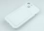 Чехол накладка силиконовый CTI для Apple iPhone 13 (6.1) с защитой объектива камеры и карманом для карт (белый) цена