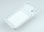 Чехол накладка силиконовый CTI для Apple iPhone 13 (6.1) с защитой объектива камеры и карманом для карт (белый) Екатеринбург