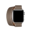 Ремешок Hermès Double Tour из кожи Swift цвета Étoupe для Apple Watch 38 мм, размер L (MNHL2ZM/A) Екатеринбург