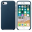 Чехол клип-кейс кожаный Apple Leather Case для iPhone 7/8, цвет «космический синий» (MQHF2ZM/A) купить