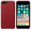Чехол клип-кейс кожаный Apple Leather Case для iPhone 7 Plus/8 Plus, (PRODUCT)RED красный цвет (MQHN2ZM/A) цена