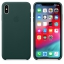 Чехол клип-кейс кожаный Apple Leather Case для iPhone XS Max, цвет «зелёный лес» (MTEV2ZM/A) цена