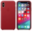 Чехол клип-кейс кожаный Apple Leather Case для iPhone XS, (PRODUCT)RED красный (MRWK2ZM/A) 
