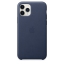 Чехол клип-кейс кожаный Apple Leather Case для iPhone 11 Pro, тёмно-синий цвет (MWYG2ZM/A) купить