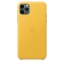 Чехол клип-кейс кожаный Apple Leather Case для iPhone 11 Pro Max, цвет «лимонный сироп» (MX0A2ZM/A) купить