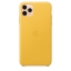 Чехол клип-кейс кожаный Apple Leather Case для iPhone 11 Pro Max, цвет «лимонный сироп» (MX0A2ZM/A) цена