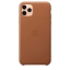 Чехол клип-кейс кожаный Apple Leather Case для iPhone 11 Pro Max, золотисто-коричневый цвет (MX0D2ZM/A) цена